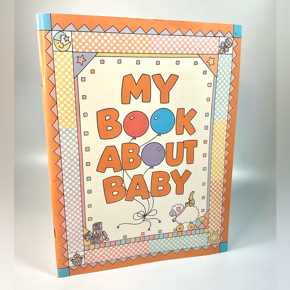 Vintage "My Book About Baby" 1988 Baby Book With T-Shirt Decals For Siblings